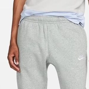 Nike Men's Light Gray Elastic-Waist Sweatpants